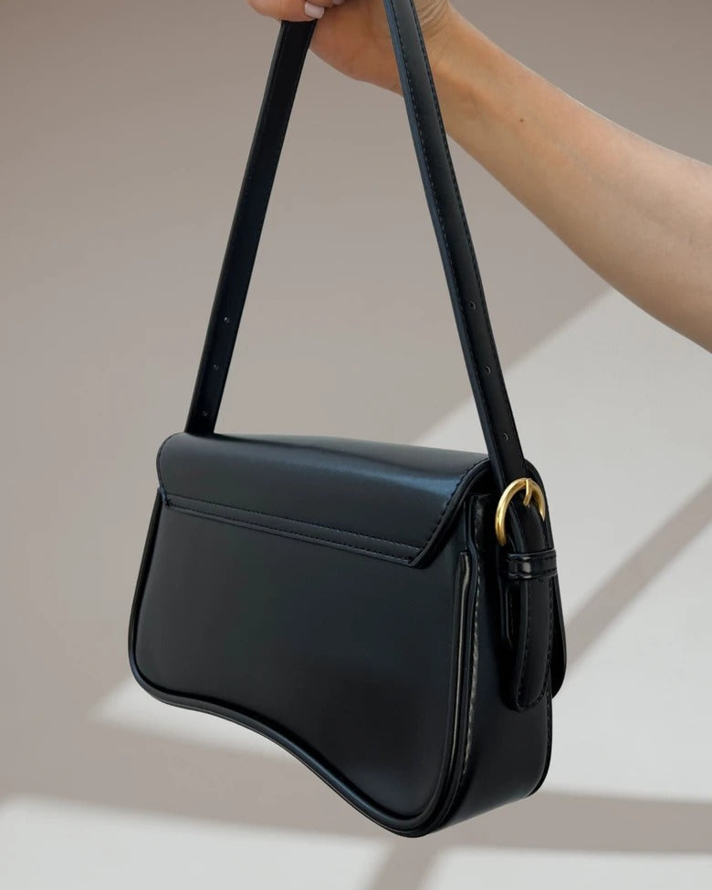 Vegan Leather Baguette Style Bag - Women - Fiora