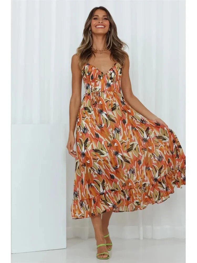 Robe midi farget i polyester - Dame - Alenya