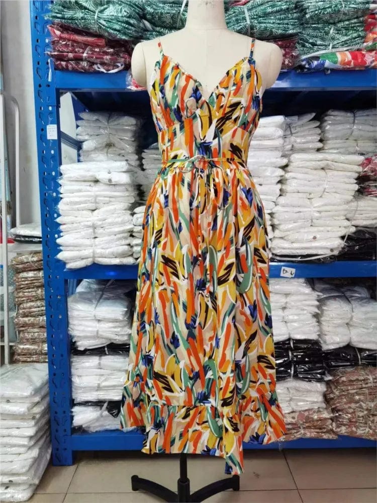 Robe midi farget i polyester - Dame - Alenya