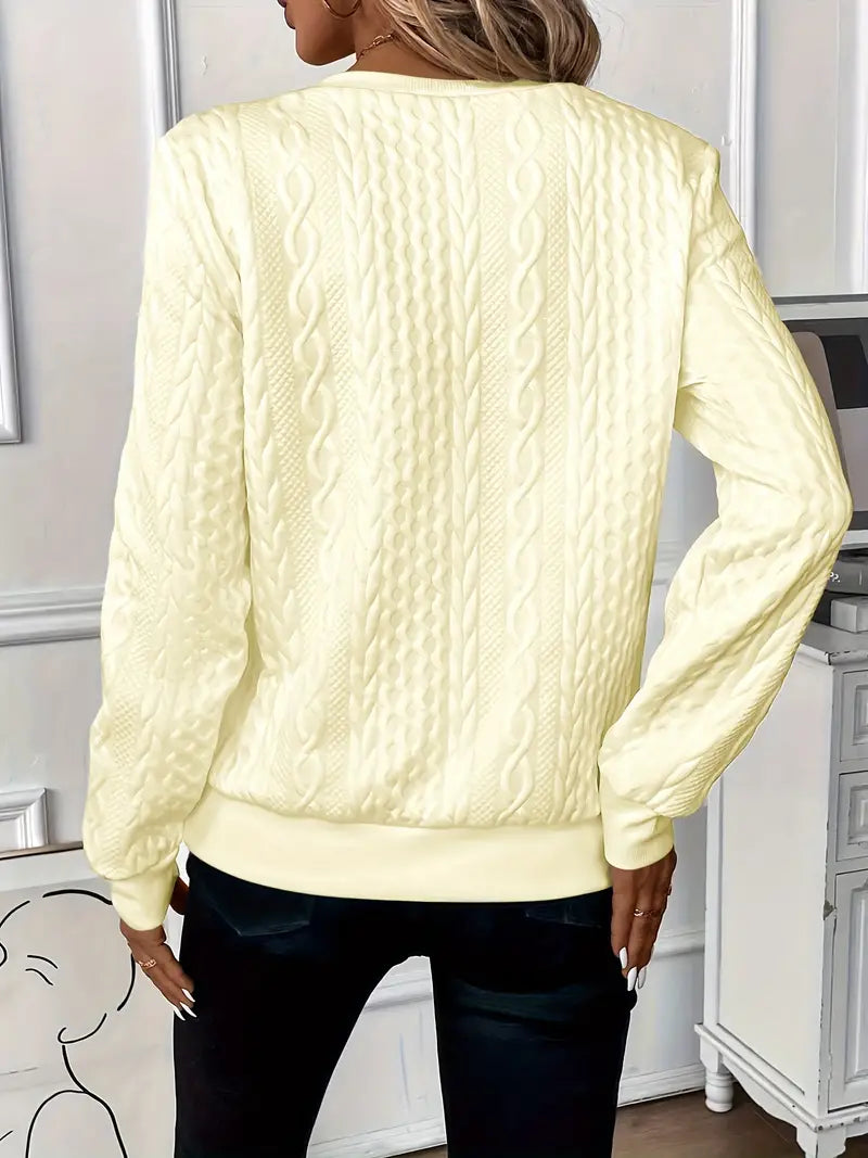 Sweatshirt Côtelé Col Roulé - Mná - Aurélya