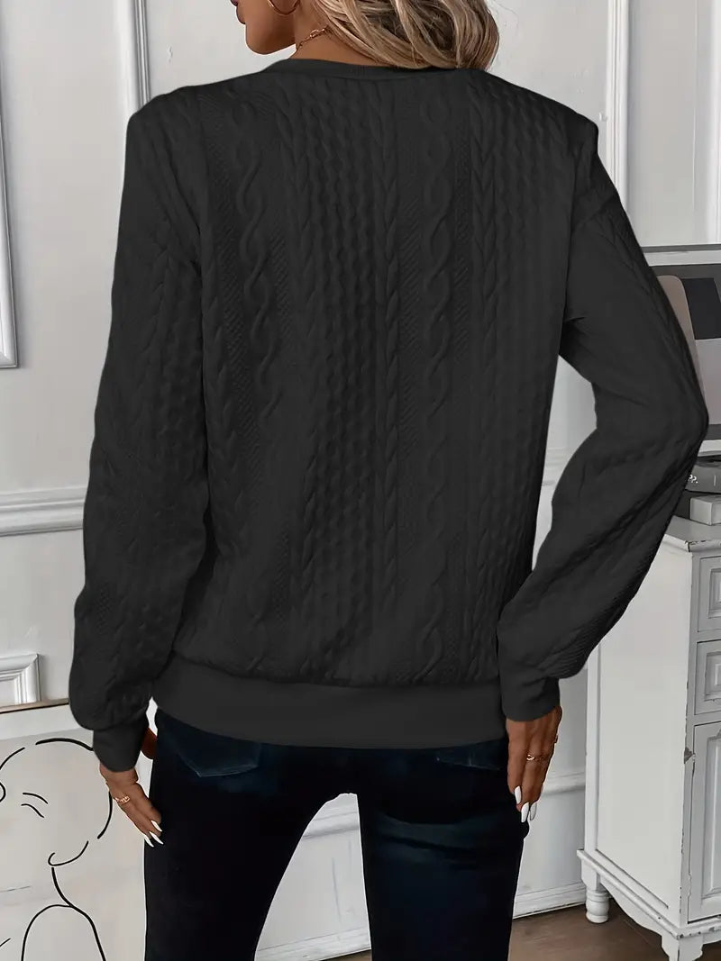 Sweatshirt Côtelé Col Roulé - Mná - Aurélya