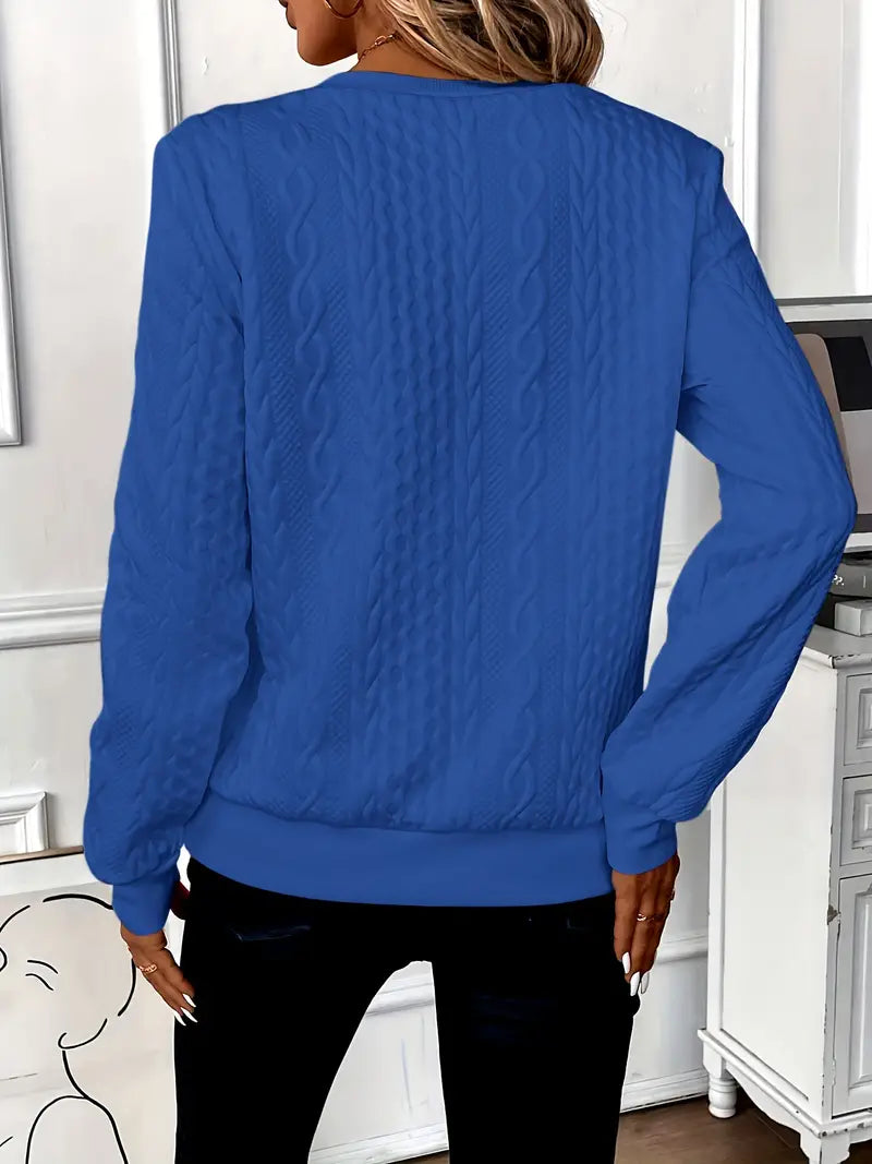 Sweatshirt Côtelé Col Roulé - Mná - Aurélya
