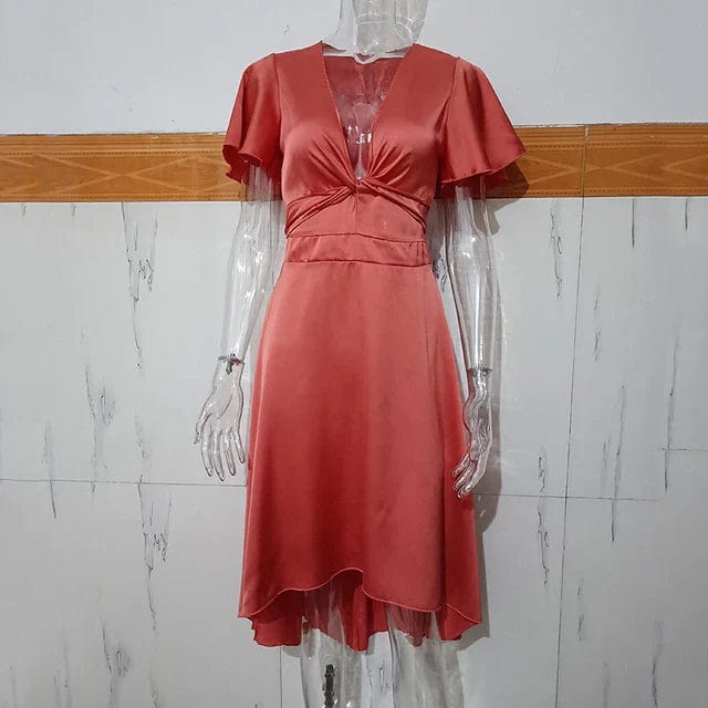 Fluid Midi Dress in Polyester - Women - Serelith