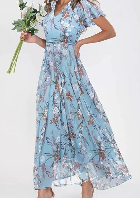 Farget sommerkjole i polyester - Dame - Zarela