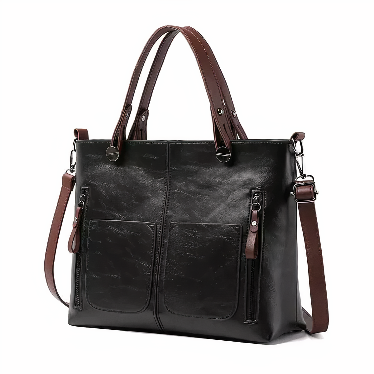 Sac en Cuir Vintage à Bandoulière - Femme - Vintessa
