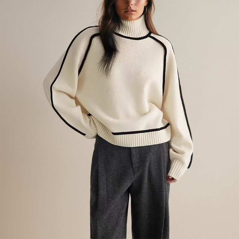 Pull Os cionn Méid Col Roulé - Bean - Scarella