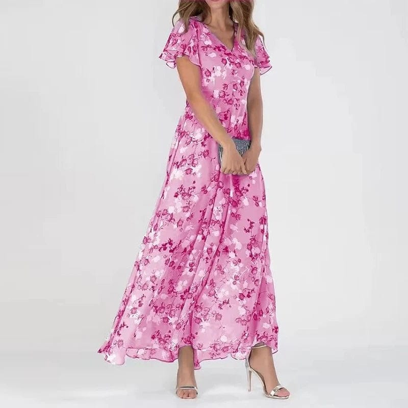 Farget sommerkjole i polyester - Dame - Zarela