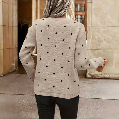 Geansaí Síoda le Polka Dots Neamhfhoirmiúil - Bean - Polarya