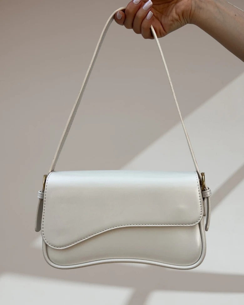 Vegan Leather Baguette Style Bag - Women - Fiora