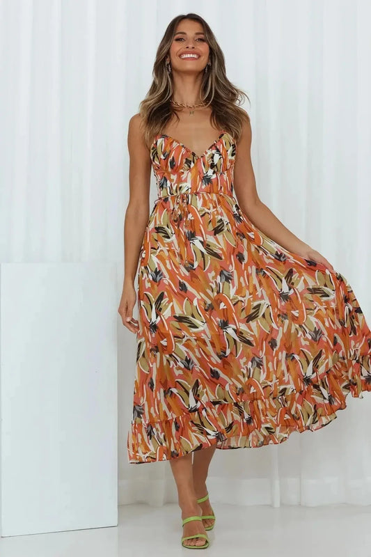 Robe midi farget i polyester - Dame - Alenya