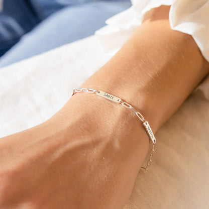 Armbånd i rustfritt stål for kvinner, personlig tilpasset – gylden tvinnet