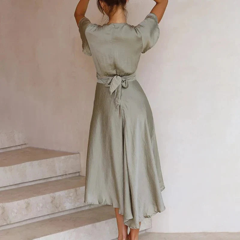 Robe midi flytende i polyester - Dame - Serelith