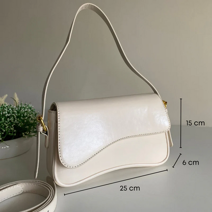 Vegan Leather Baguette Style Bag - Women - Fiora