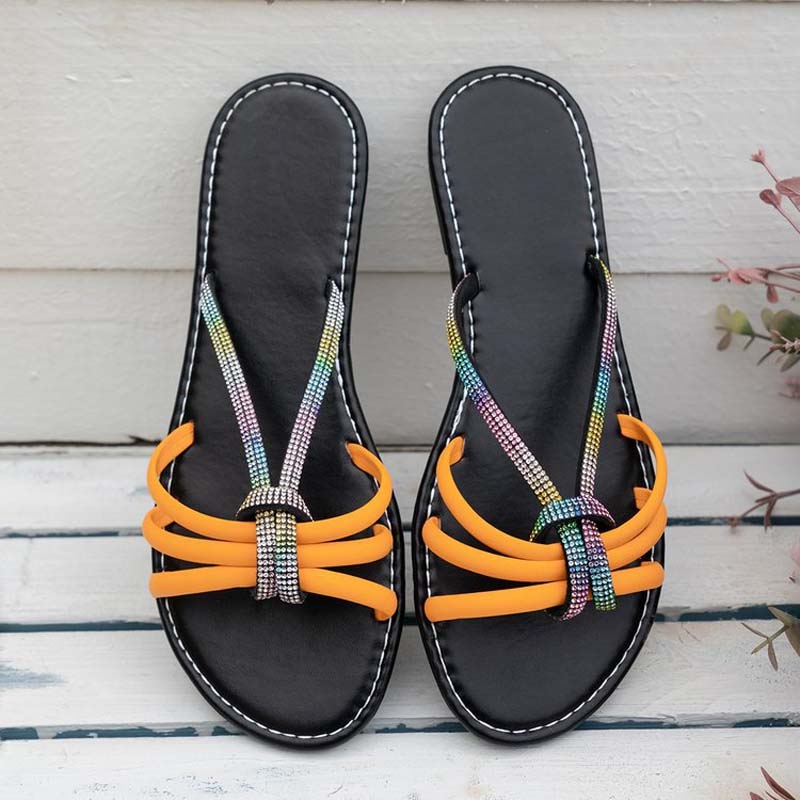Sandales Décontractées en Strass - Femme - Solina