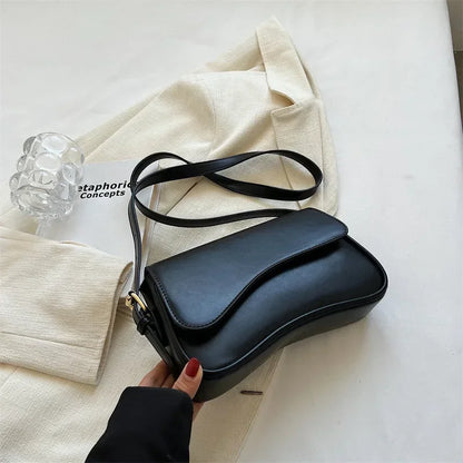 Vegan Leather Baguette Style Bag - Women - Fiora
