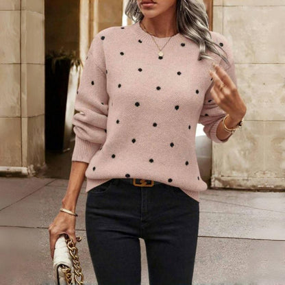 Geansaí Síoda le Polka Dots Neamhfhoirmiúil - Bean - Polarya