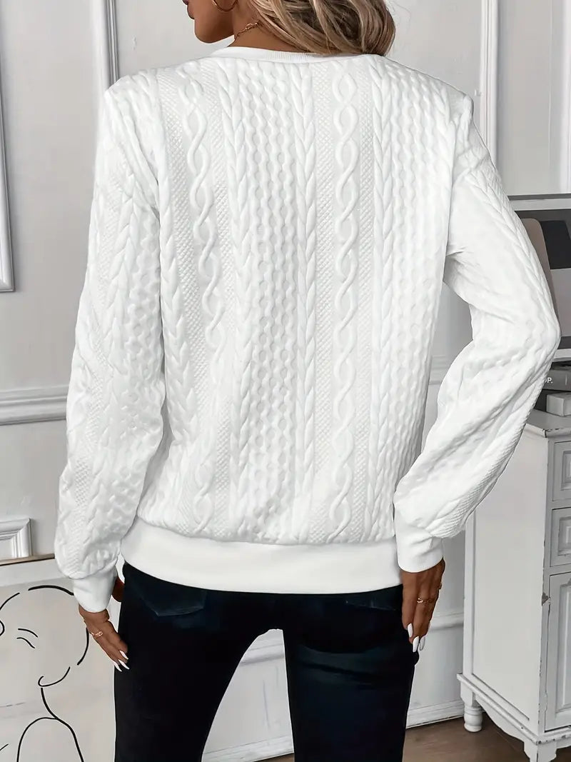 Sweatshirt Côtelé Col Roulé - Mná - Aurélya