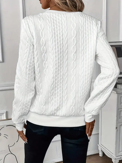 Sweatshirt Côtelé Col Roulé - Mná - Aurélya