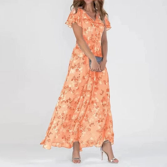 Farget sommerkjole i polyester - Dame - Zarela