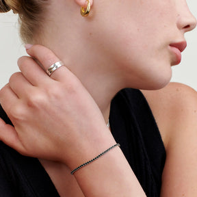 Bracelet Argent Sterling Femme – Élégance Nocturne