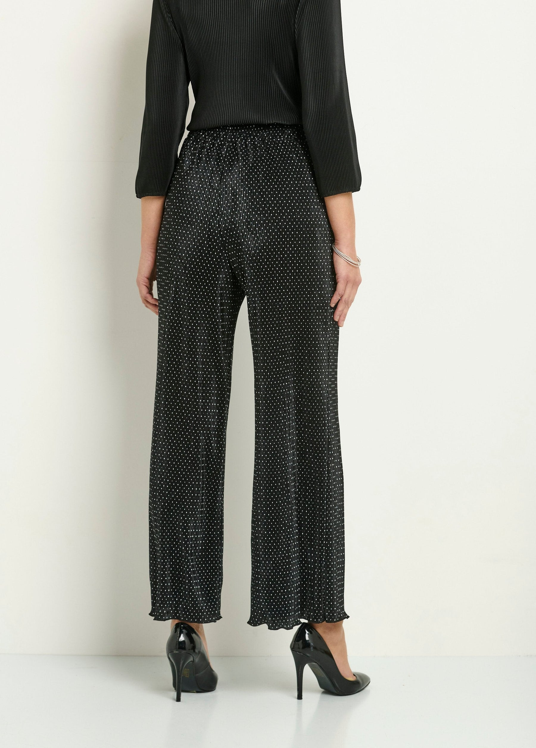 Pantalon Plissé à Pois - Femme - Ysolenn